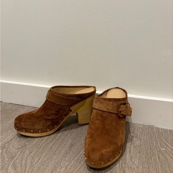 Veronica Beard Dacey Suede Heeled Mules - 9.5 - Picture 3 of 5